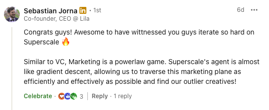 Customer post screenshot