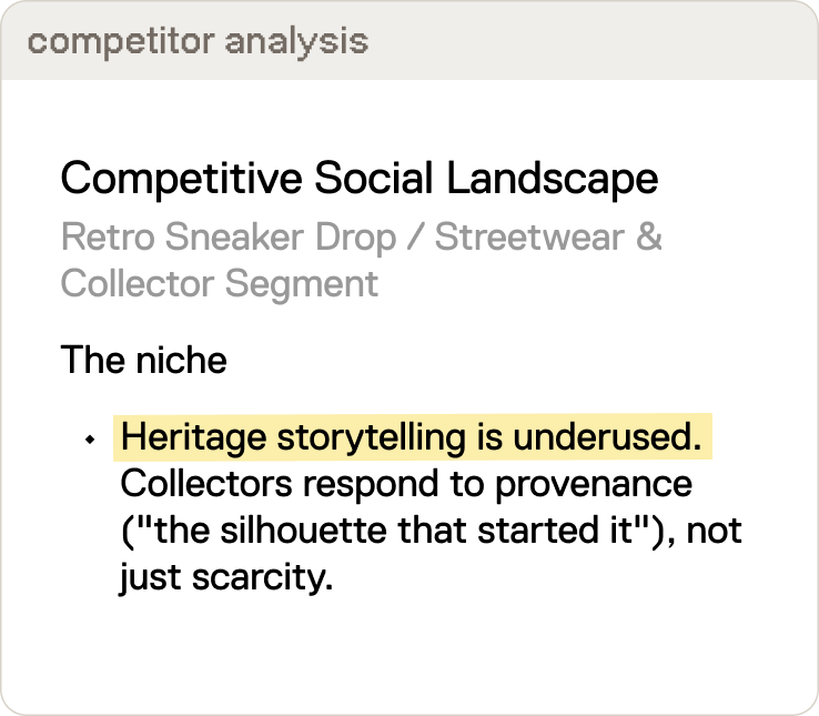 Competitor analysis — Competitive Social Landscape